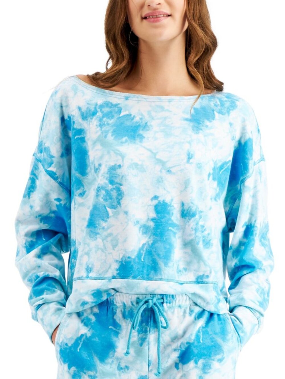 Jenni by Jennifer Moore Womens Sleepwear On Repeat Super Soft Crew Sleep Top